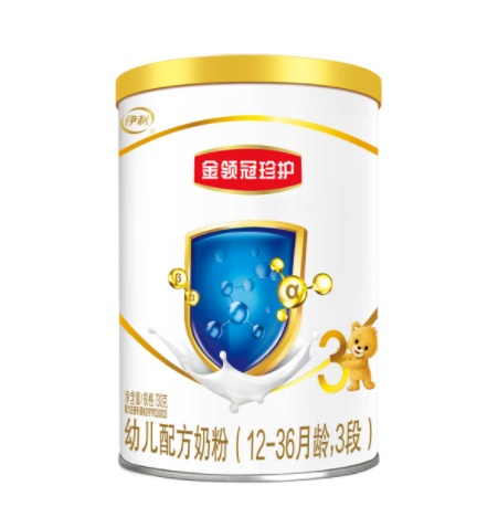 伊利金領(lǐng)冠珍護(hù)含有乳脂球膜，幫助寶寶健康成長